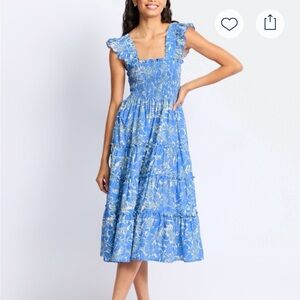 Few Moda New York Floral Blue Dress Small